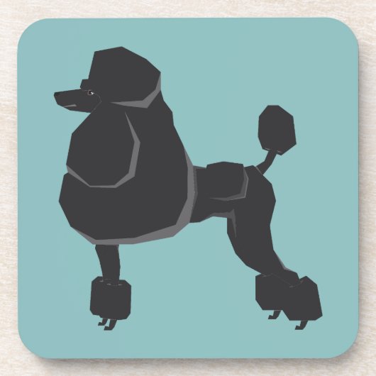 Poodle Bier Onderzetter (Voorkant)
