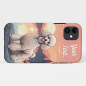 Poodle bij het meer Case-Mate iPhone case (Achterkant (horizontaal))