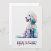 Poodle Birthday Kaart (Voorkant / Achterkant)