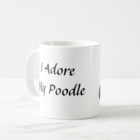 Poodle Black Mok I Adore (Voorkant links)
