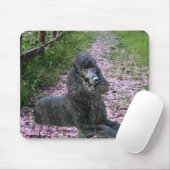 Poodle Black Mousepad Purple Flowers Muismat (Met muis)
