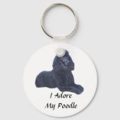 Poodle Black Sleutelhanger I Adore (Voorkant)