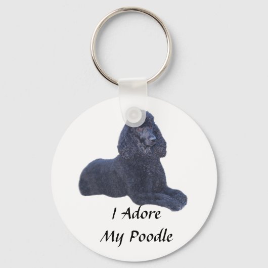 Poodle Black Sleutelhanger I Adore (Voorkant)