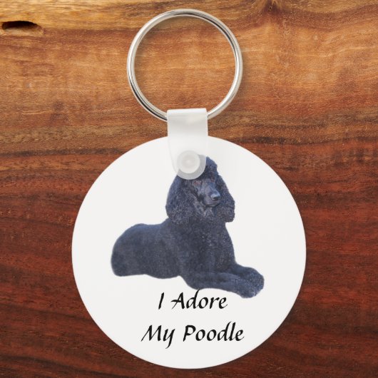 Poodle Black Sleutelhanger I Adore (Voorkant)