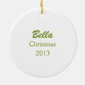 Poodle Black Speelgoed Kerstmis op maat Keramisch Ornament (Achterkant)