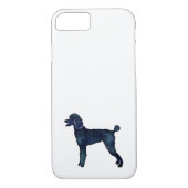 Poodle Black Waterverf Silhouette Case-Mate iPhone Case (Achterkant)