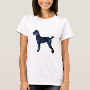 Poodle Black Waterverf Silhouette T-shirt