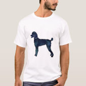 Poodle Black Waterverf Silhouette T-shirt (Voorkant)