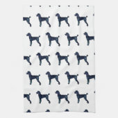 Poodle Black Waterverf Silhouette Theedoek (Verticaal)