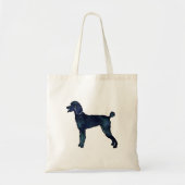 Poodle Black Waterverf Silhouette Tote Bag (Voorkant)
