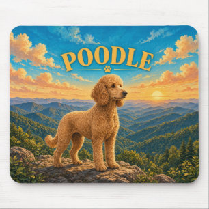 Poodle, Blue Ridge Vintage Waterverf Muismat
