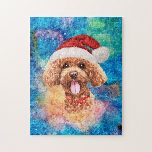 Poodle Breed Dog Kerstmis Legpuzzel (Verticaal)