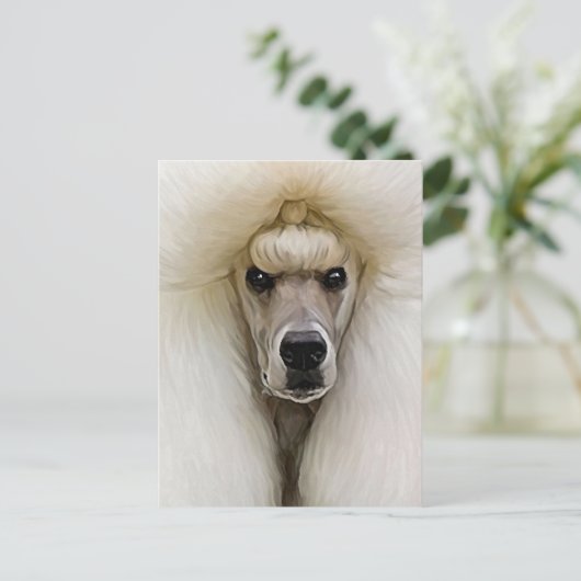 Poodle Briefkaart (Staand voorkant)