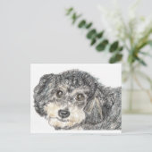 POODLE BRIEFKAART (Staand voorkant)