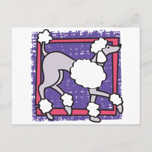 POODLE BRIEFKAART (Voorkant)