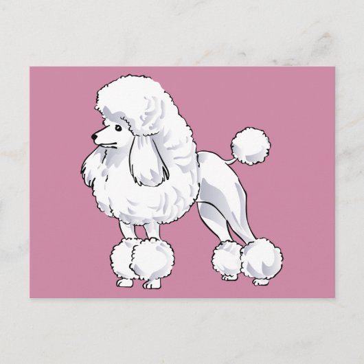 Poodle Briefkaart (Voorkant)