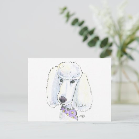 Poodle Briefkaart (Staand voorkant)