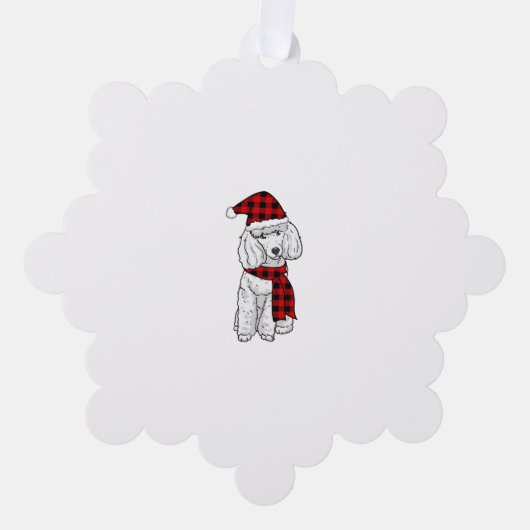 Poodle Buffalo Pset Poodles Hondenliefhebber Kerst Ornament Kaart (Voorkant)