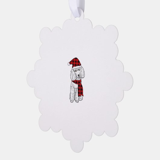 Poodle Buffalo Pset Poodles Hondenliefhebber Kerst Ornament Kaart (Links)