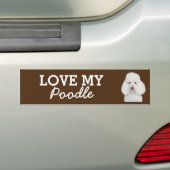 Poodle bumper sticker (Op auto)