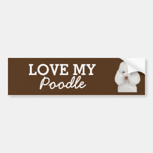 Poodle bumper sticker