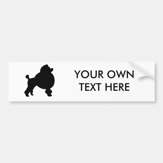 Poodle Bumpersticker (Voorkant)