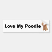 Poodle Bumpersticker (Voorkant)