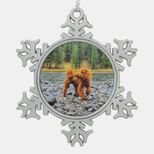 Poodle -  cadeau tin sneeuwvlok ornament