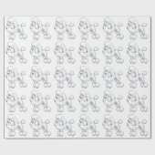 Poodle Cadeaupapier (Vlak)