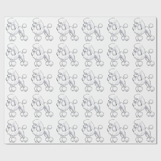 Poodle Cadeaupapier (Vlak)