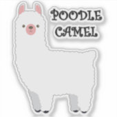 Poodle Camel Sticker (Voorkant)