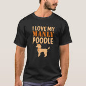 Poodle Canine Pet Boy Dog Manly Gender onthulling T-shirt (Voorkant)