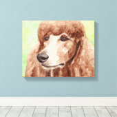 Poodle Canvas Kunst (Insitu (Houten vloer))