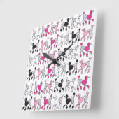 POODLE CHAOS Square Wall klok (Hoek)