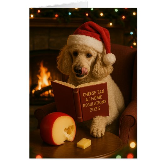 Poodle 'Cheese Tax' Christmas card (Voorkant)