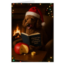 Poodle 'Cheese Tax' Christmas card