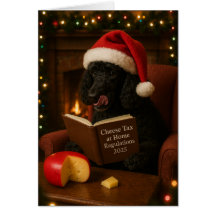 Poodle 'Cheese Tax' Christmas card