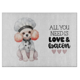 Poodle Chef Love & Bacon Snijplank