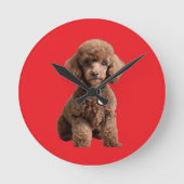 Poodle Chic” – Knuffel Poodle Schoudertas Ronde Klok (Voorkant)