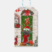 Poodle Christmas Cadeaulabel (Voorkant)