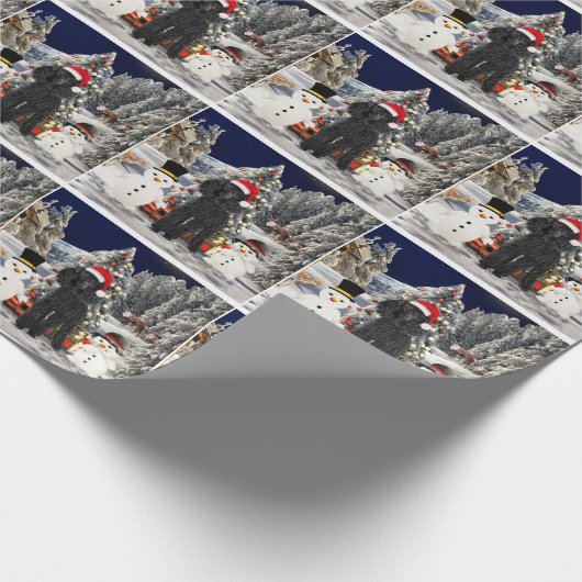 Poodle Christmas Cadeaupapier (Hoek)
