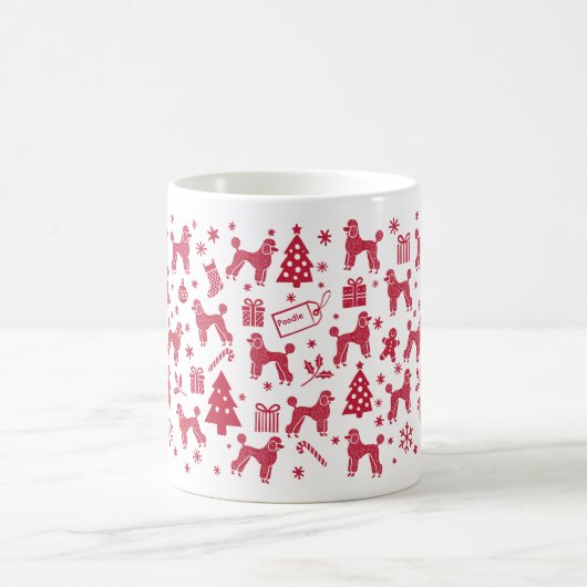 Poodle Christmas Design Koffiemok (Center)