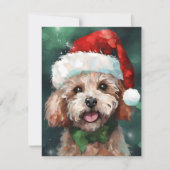 Poodle Christmas Feestdagenkaart (Voorkant)