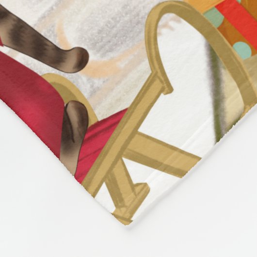 Poodle Christmas Fleece Deken (Hoek)