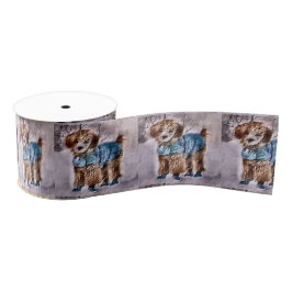 Poodle Christmas Grosgrain Lint