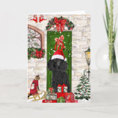 Poodle Christmas Kaart (Voorkant)
