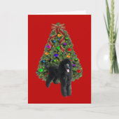 Poodle Christmas Kaart Tree (Voorkant)