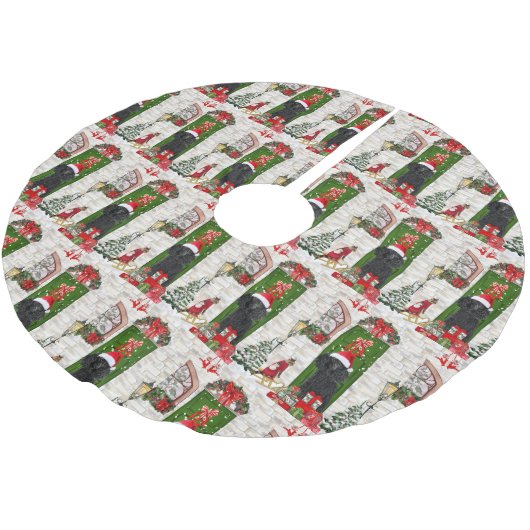 Poodle Christmas Kerstboom Rok (Gekanteld)