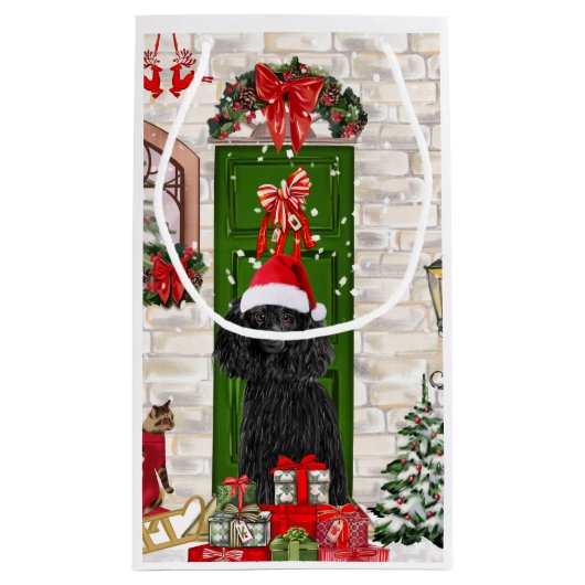 Poodle Christmas Klein Cadeauzakje (Achterkant)