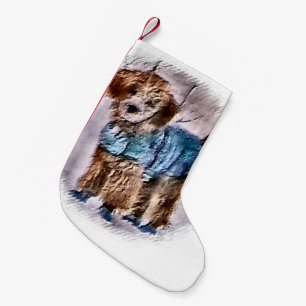 Poodle Christmas Kleine Kerstsok